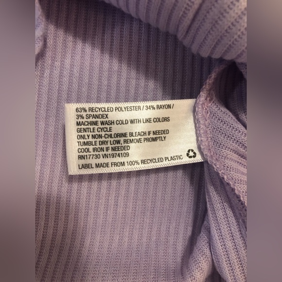 NWT Wild Fable light violet sweater, cut outs down front & tie at bottom hem, M - Picture 15 of 15